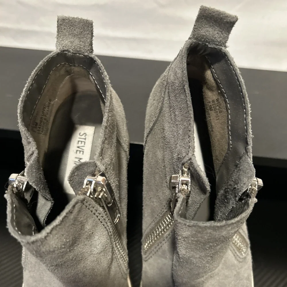 New Steve‎ Madden Wedgie Sneaker Size:8 Grey Suede Women